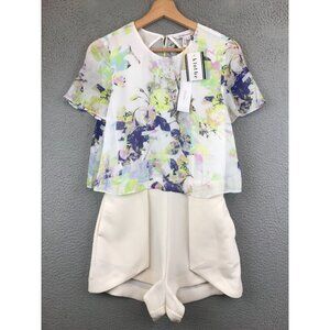 New BCBGeneration Womens Floral Print Romper size 4